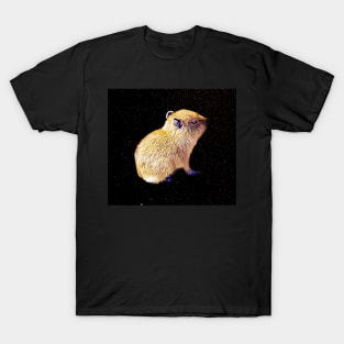 baby capybara in space T-Shirt